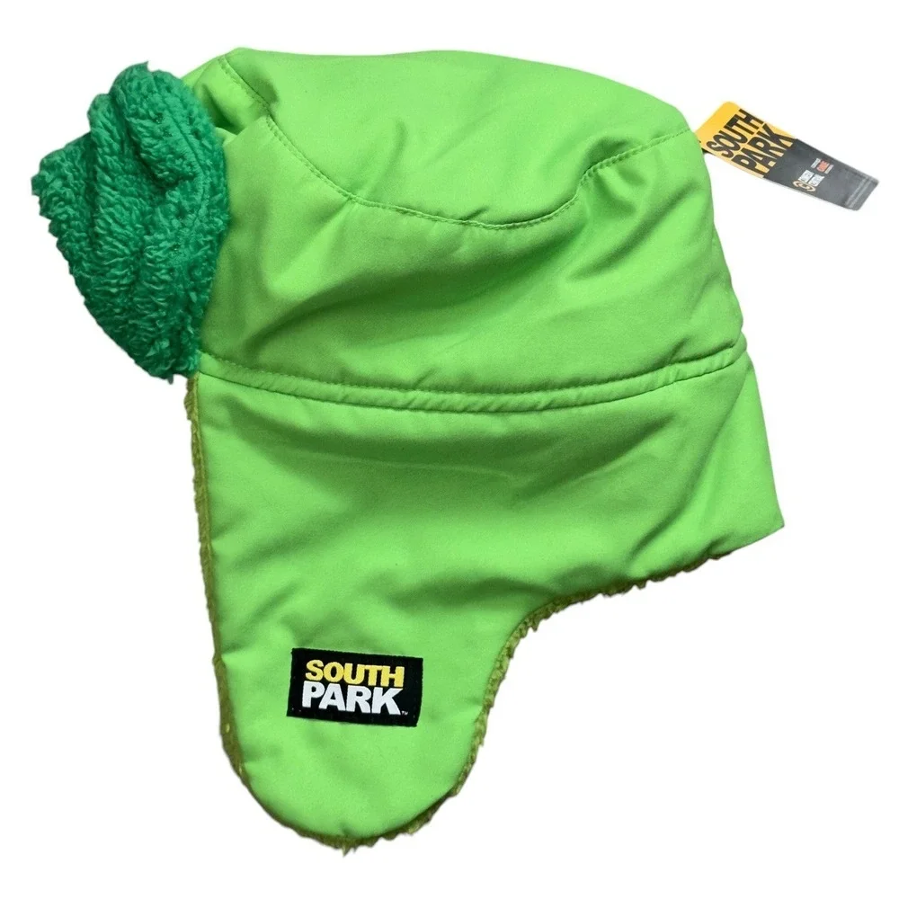 South Park Kyle Broflovski Green Trapper Hat with Ear Flaps One Size